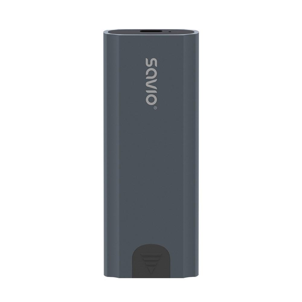 Eksternt M.2 NVMe SSD-kabinet USB-C 3.1 – Savio AK-67, grå billede