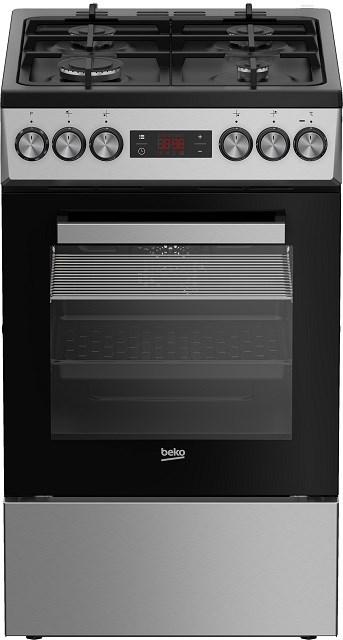 Gaskomfur Beko FSM52332DXDT - 50 cm, el-ovn 60 l, rustfrit stål