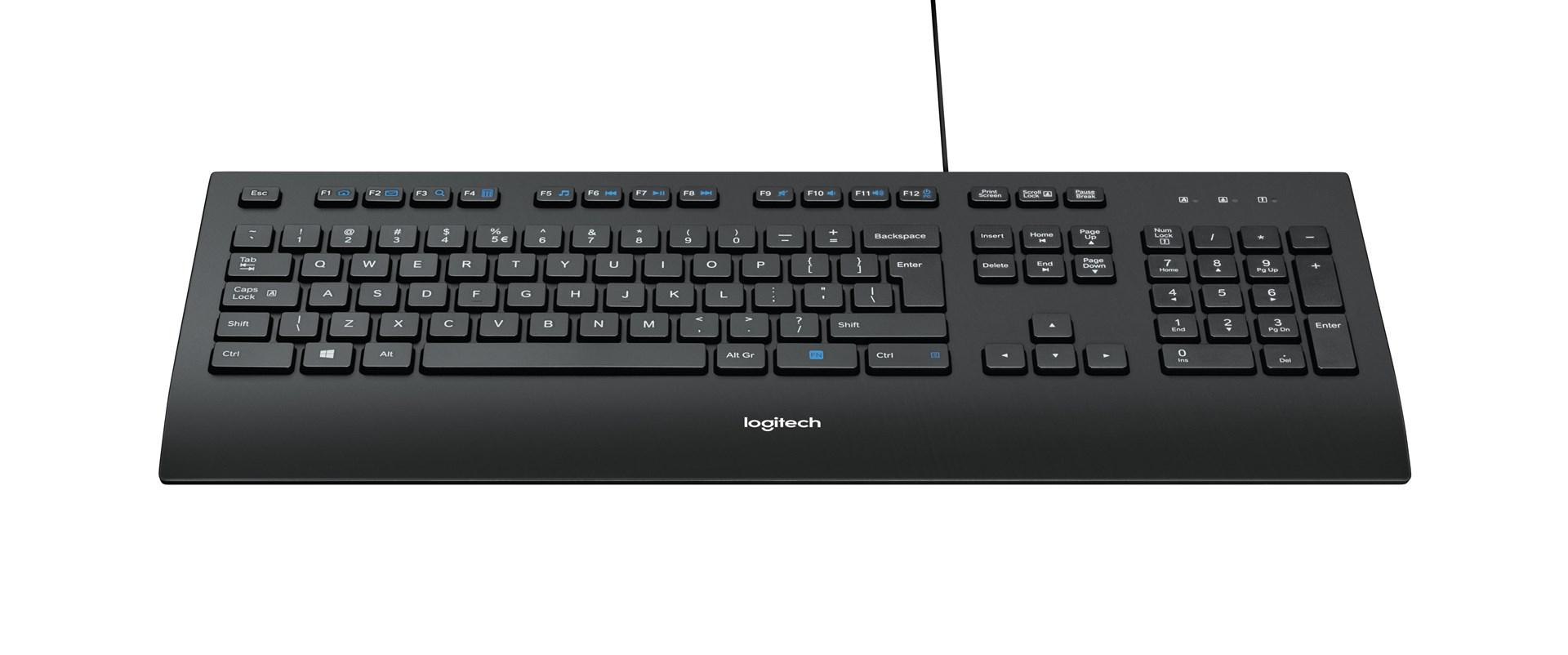 Tastatur med kabel Logitech K280e til Business (sort)