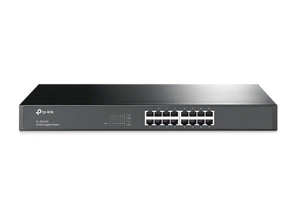 Netværksswitch gigabit 16-port – TP-Link TL-SG1016 rackmount