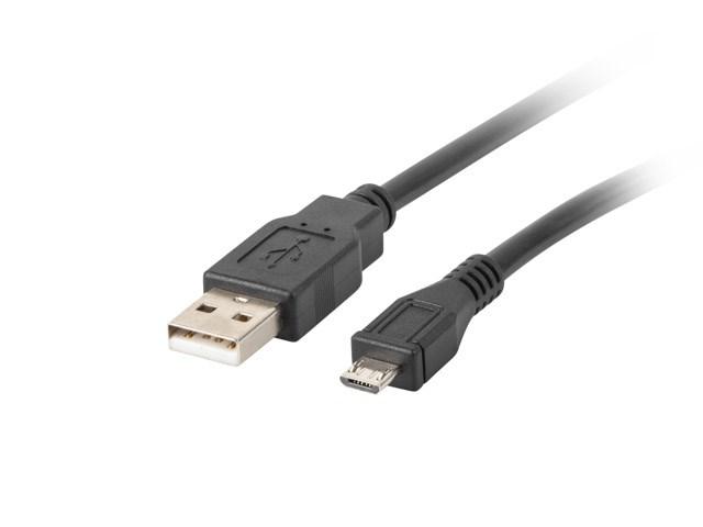 USB-kabel Micro-USB til USB-A 1,8 m - Lanberg USB 2.0 (sort) billede