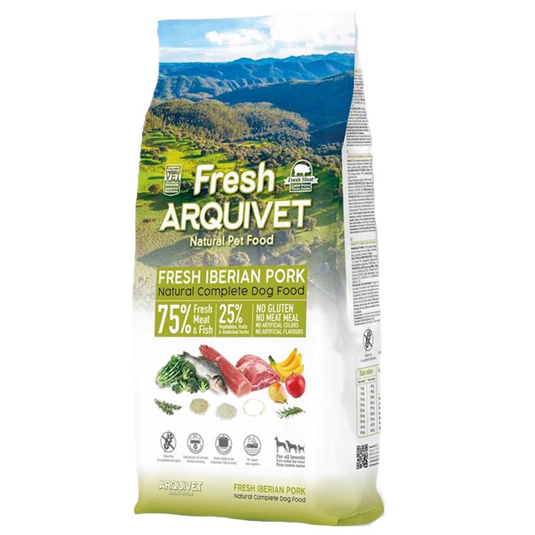 Hundefoder ARQUIVET Fresh Iberian Pork & fisk – semi-fugtigt, 10 kg