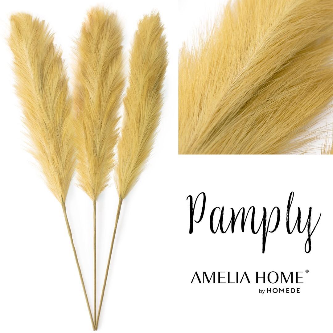 Kunstig pampasgræs Pamply – sennepsgul – Amelia Home