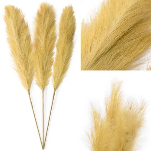 Kunstig pampasgræs Pamply – sennepsgul – Amelia Home