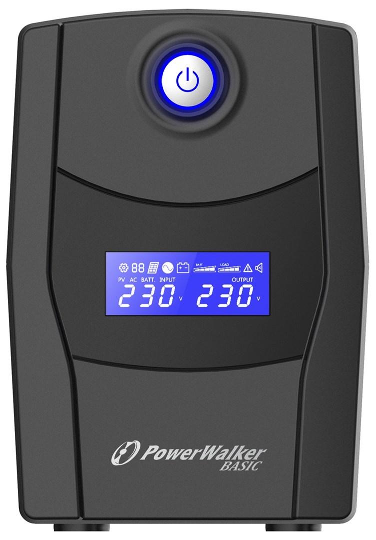UPS strømforsyning PowerWalker VI 1000 STL – Line‑Interactive, 1 kVA / 600 W, 2 schuko-udtag billede