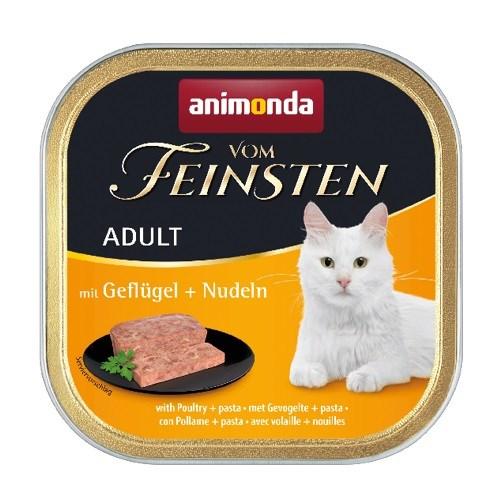 Vådfoder til kat – Animonda Vom Feinsten Adult, fjerkræ med pasta, 100 g