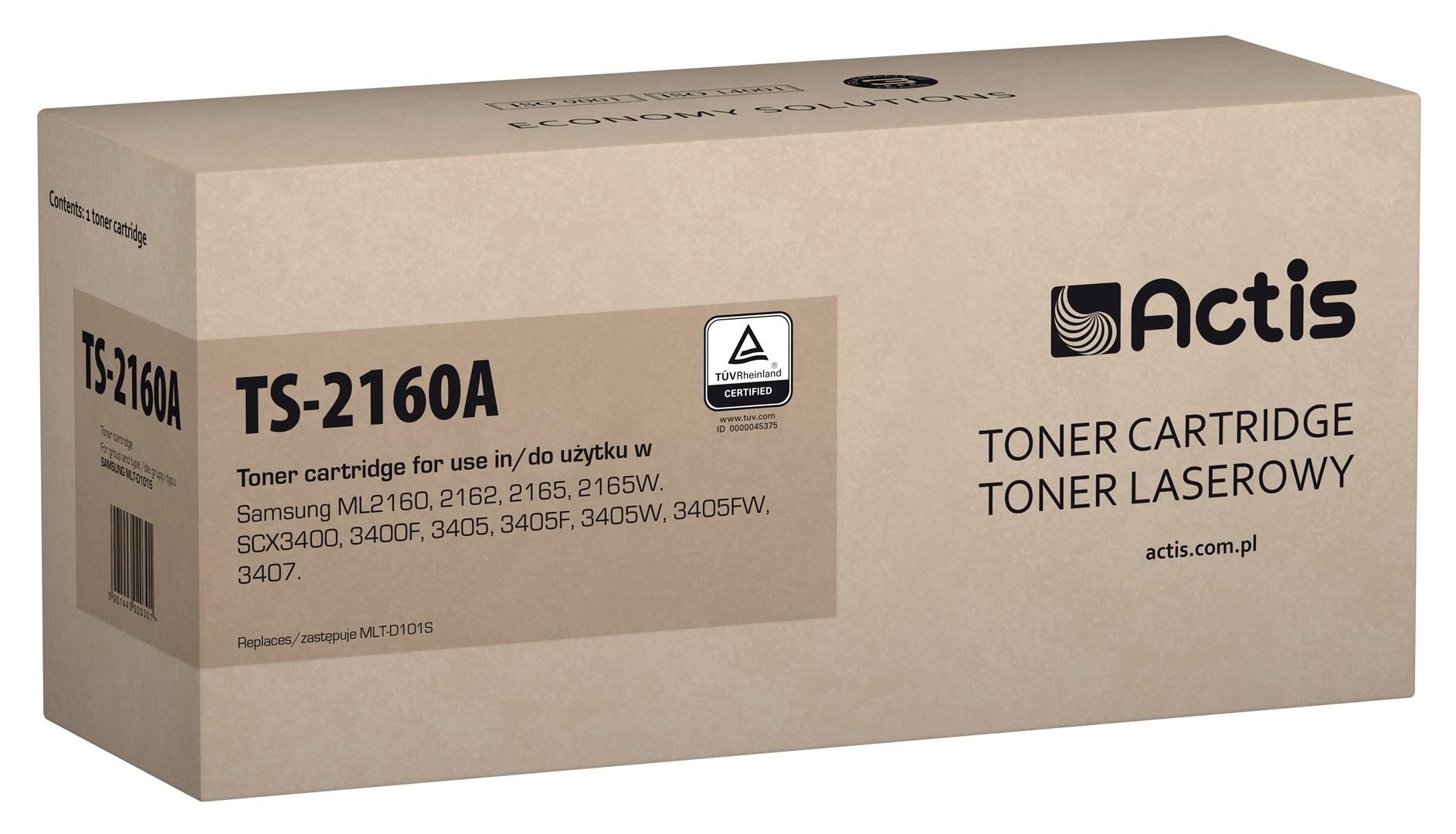 Toner til laserprinter Actis TS-2160A – sort, standard, 1.500 sider (kompatibel med Samsung MLT-D101S)
