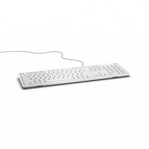 Tastatur med kabel DELL KB216 USB QWERTY US International – hvid