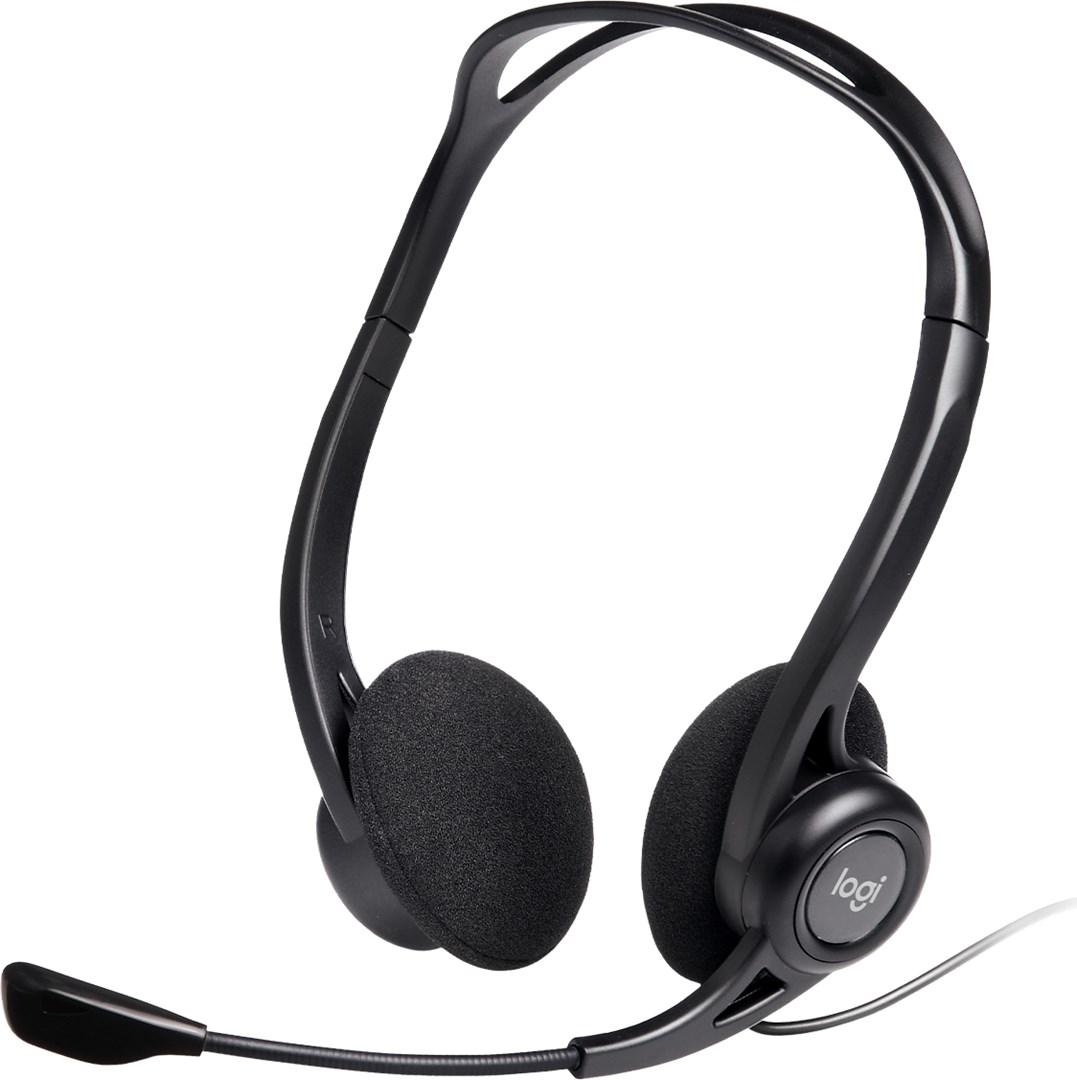 Headset med mikrofon Logitech 960 USB – kablet til pc