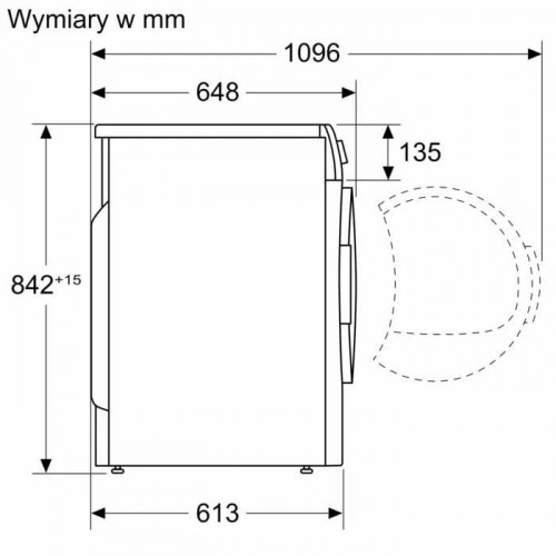 Tørretumbler med varmepumpe Bosch WQG145APPL, 9 kg