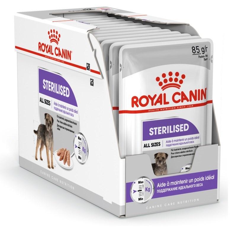 Hundefoder vådfoder Royal Canin Sterilised Loaf – voksne hunde – 12×85 g