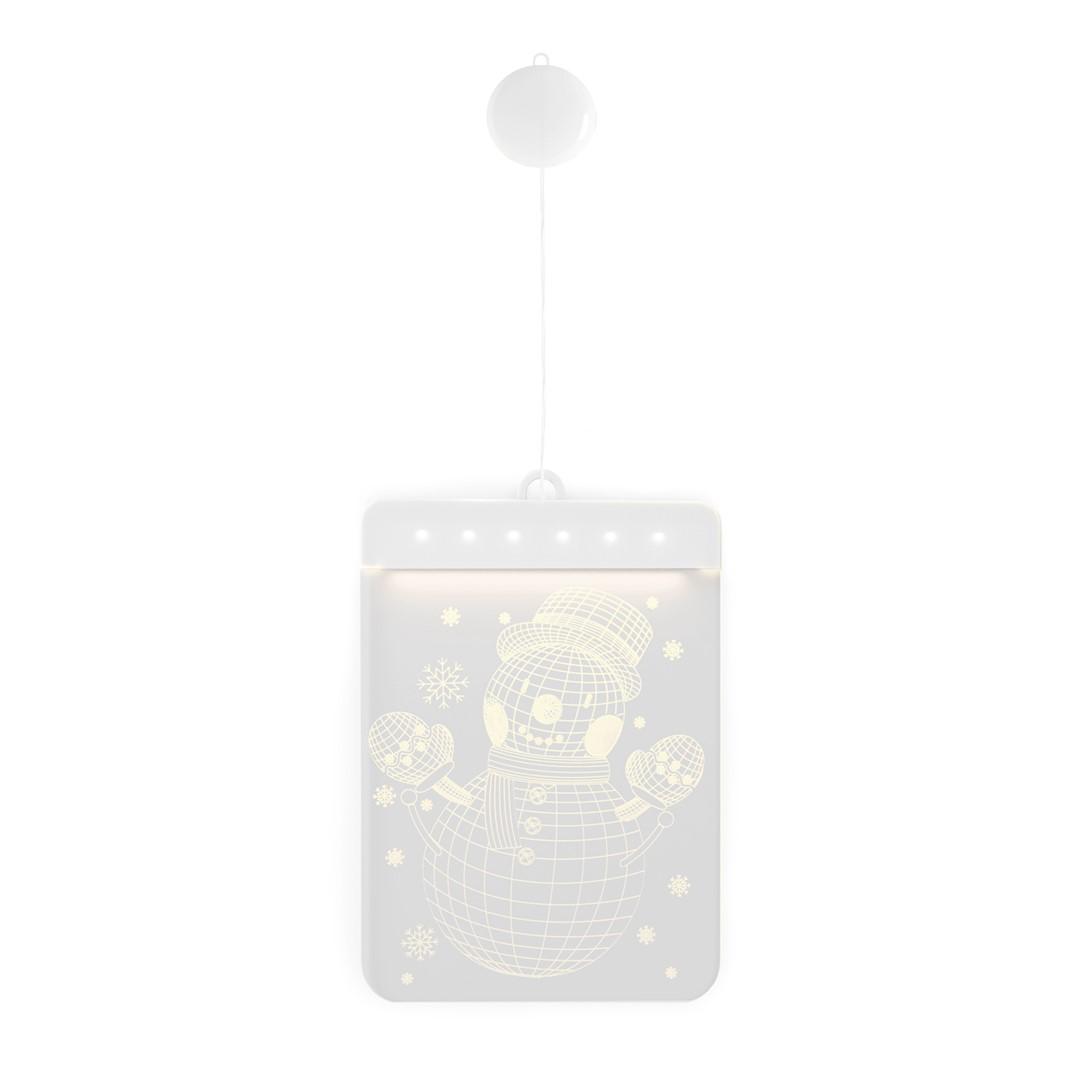 Julelys vinduesdekoration AmeliaHome Snowman - transparent, indendørs