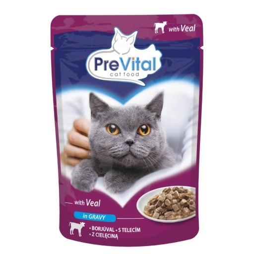 Vådfoder til kat – PREVITAL kalv i sovs 100 g