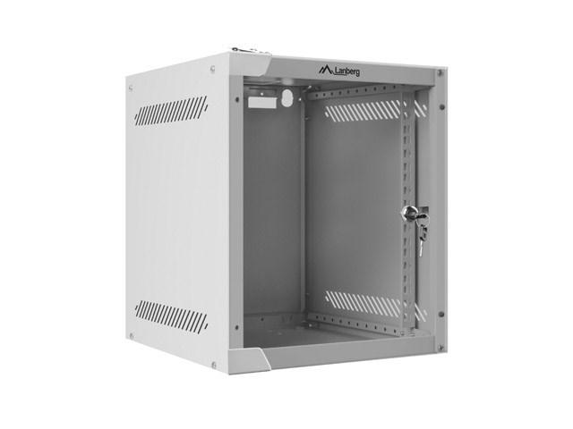 Vægmonteret rackskab 10" 6U - Lanberg, grå (28×31 cm) billede