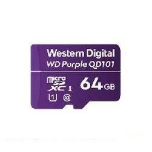 Hukommelseskort microSDXC 64 GB – Western Digital WD Purple QD101, Class 10 UHS-I (U1)