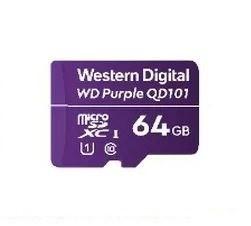 Hukommelseskort microSDXC 64 GB – Western Digital WD Purple QD101, Class 10 UHS-I (U1)