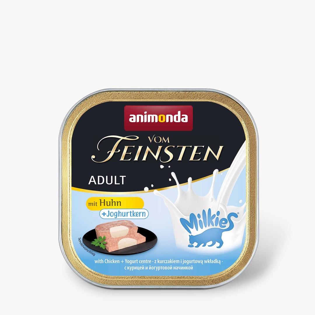 Vådfoder til kat – animonda Vom Feinsten Adult Milkies med kylling og yoghurtfyld, 100 g