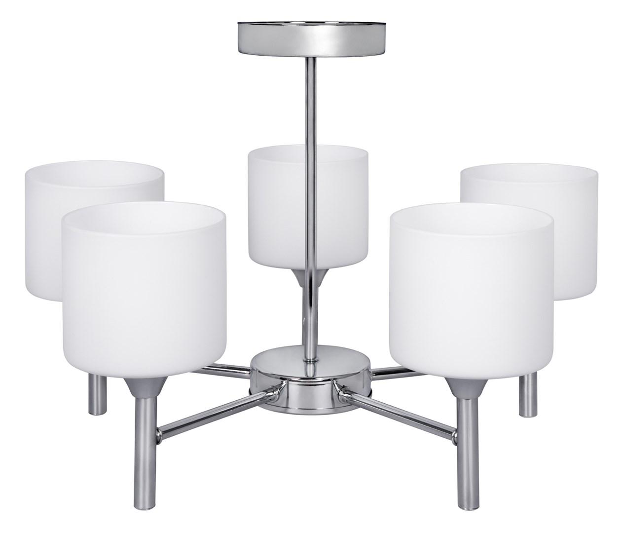 Loftlampe lysekrone Activejet MIRA krom 5xE27 - klassisk pendel