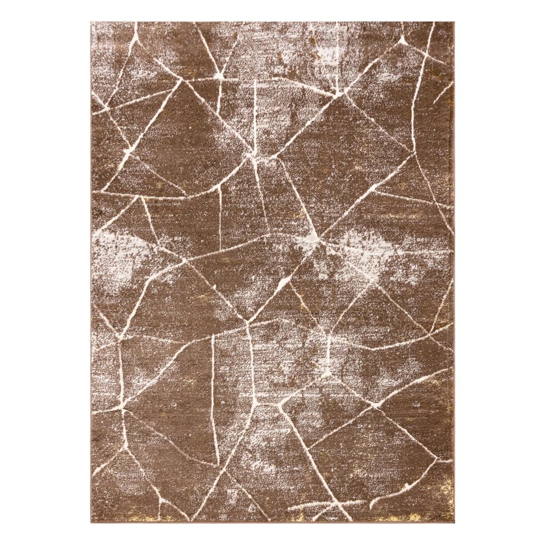 Gulvtæppe 140x190 - Hakano Trex Marble, beige/brun
