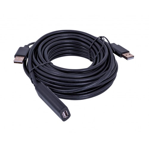 USB forlænger kabel 10 m - UNITEK USB-A til USB-A (han til hun), USB 2.0, sort