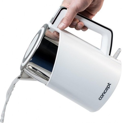 Elkedel – CONCEPT RK3170, 1,7 l, 2.200 W, rustfrit stål/hvid