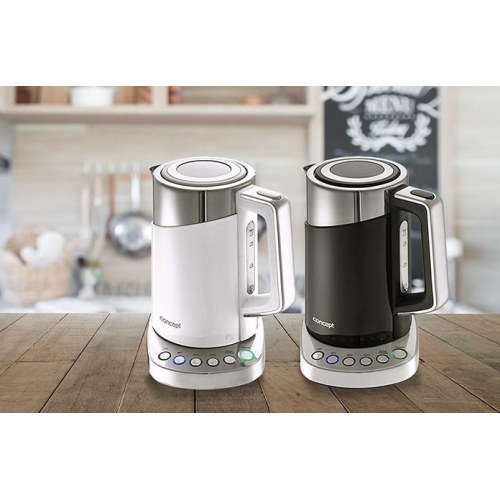 Elkedel – CONCEPT RK3170, 1,7 l, 2.200 W, rustfrit stål/hvid