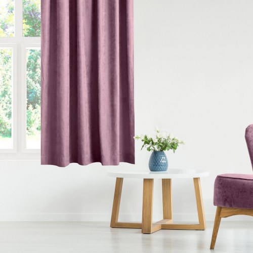 Mørklægningsgardin med øskner 560×225 cm - HOMEDE MILANA, lilla chenille