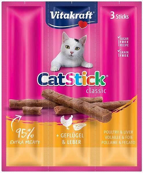 Kattegodbidder Vitakraft CatStick Mini – fjerkræ & lever, 3 stk