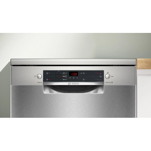 Opvaskemaskine Bosch Serie 2 SMS25GI09F, fritstående, 60 cm, 12 kuverter, energiklasse E