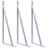 Støttebeslag til hegnsstolper 3 stk. galvaniseret stål