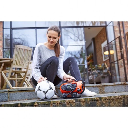 Kompressor til dæk - Black & Decker BDCINF18N, 160 l/min, 12 V/230 V