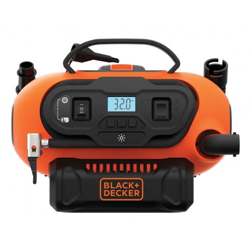 Kompressor til dæk - Black & Decker BDCINF18N, 160 l/min, 12 V/230 V