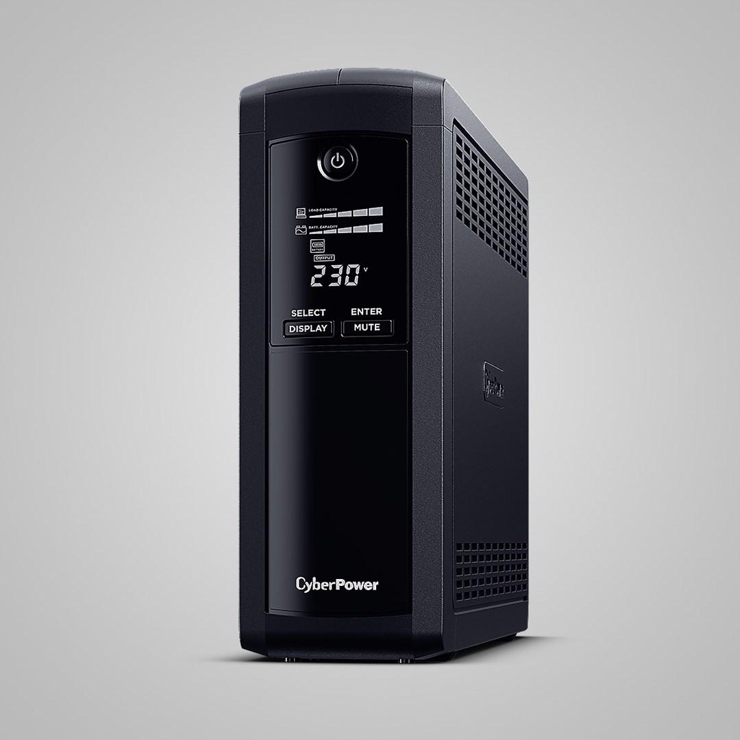 UPS nødstrømsforsyning - CyberPower Tracer III VP1600ELCD-FR, Line-Interactive, 1,6 kVA / 900 W, 5 stik billede