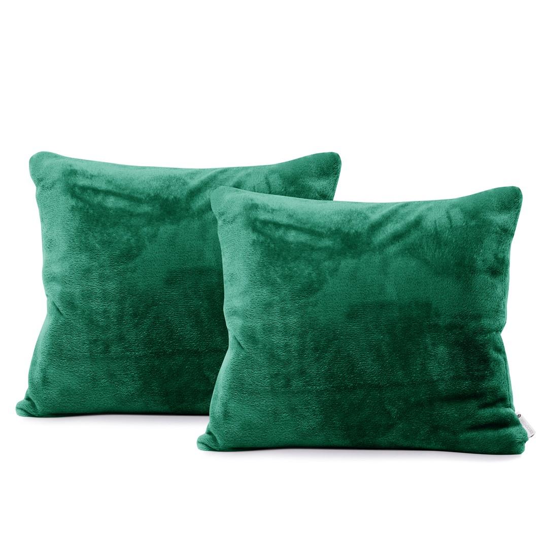Pudebetræk 45x45 flaskegrøn - DecoKing MIC, sæt á 2