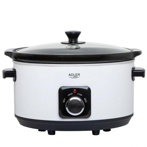 Slow cooker Adler AD 6413W – 5,8 l, hvid