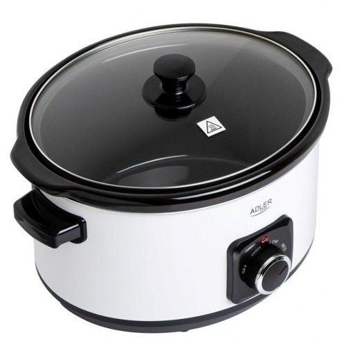 Slow cooker Adler AD 6413W – 5,8 l, hvid