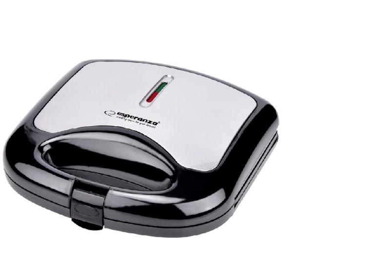 Sandwichtoaster - Esperanza ASIAGO, 1.000 W, sort/hvid billede
