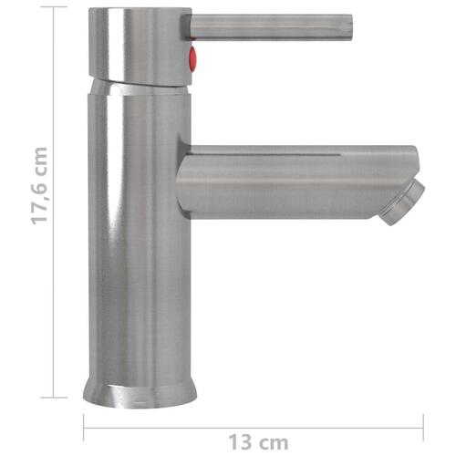 Vandhane til badeværelse 130x176 mm sølvfarvet