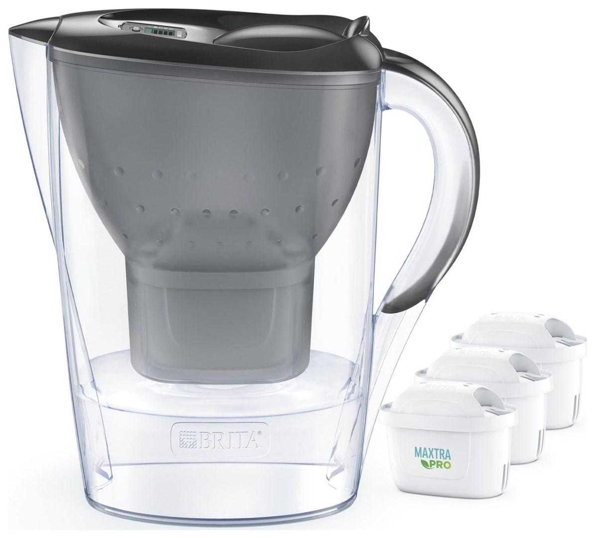 Vandfilterkande BRITA Marella - 2,4 l - inkl. 3 Maxtra Pro filtre - grå