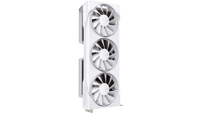 Grafikkort AMD XFX Speedster SWFT Radeon RX 9070 XT White 16 GB (3 blæsere) billede
