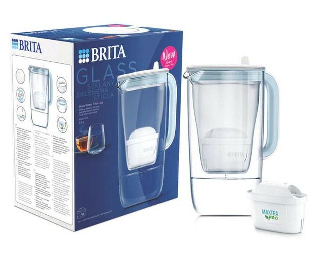 Vandfilterkande BRITA - 2,5 l bordmodel, blå/hvid billede