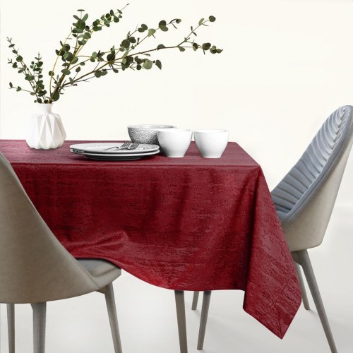 Bordløber Vesta vinrød præget 30 x 100 cm
