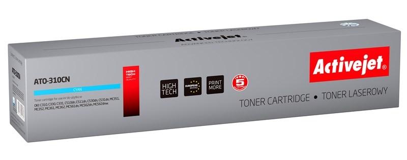 Toner til OKI - Activejet ATO-310CN, cyan, kompatibel, 2.000 sider