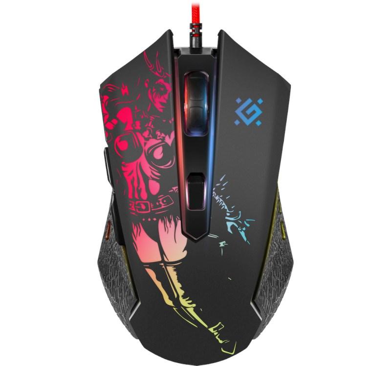 Gaming mus med kabel - Defender GM-933 Sin’Sister, optisk, 7.200 DPI, RGB