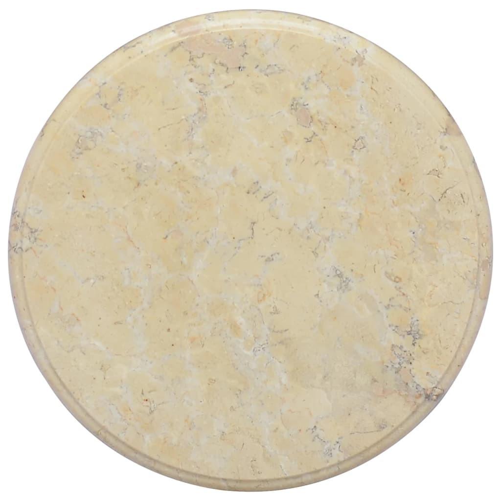Bordplade Ø40x2,5 cm marmor cremefarvet