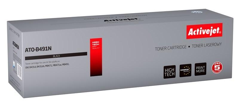Tonerpatron sort Activejet ATO-B491N – kompatibel med OKI 44917602, Supreme, 12.000 sider