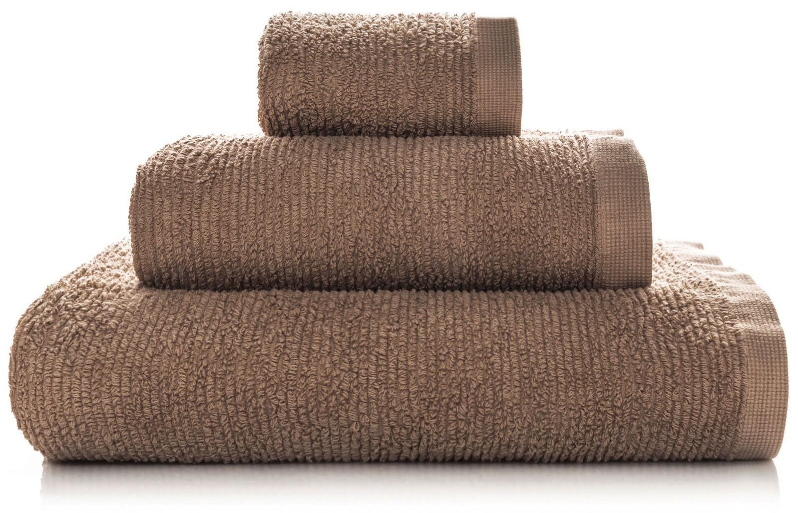 Håndklæde Sorema Ribbon - brun 95×150 cm, 100 % bomuld