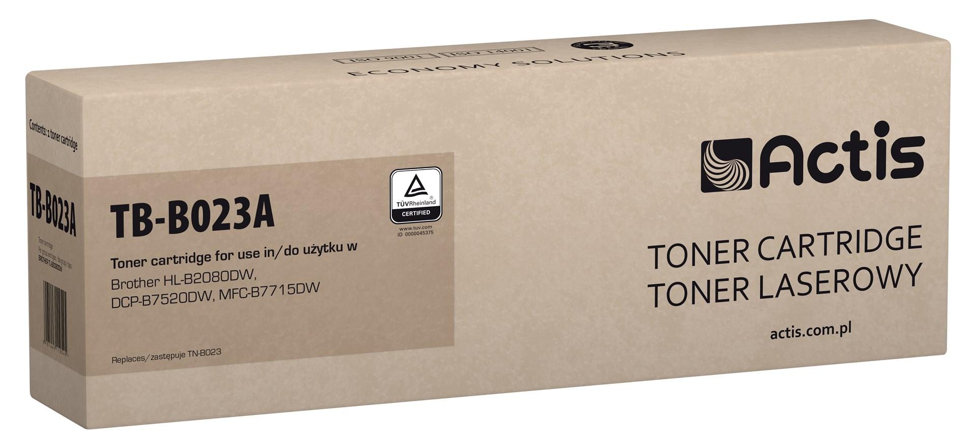 Toner til Brother – Actis TB-B023A, sort, standard, 2.000 sider
