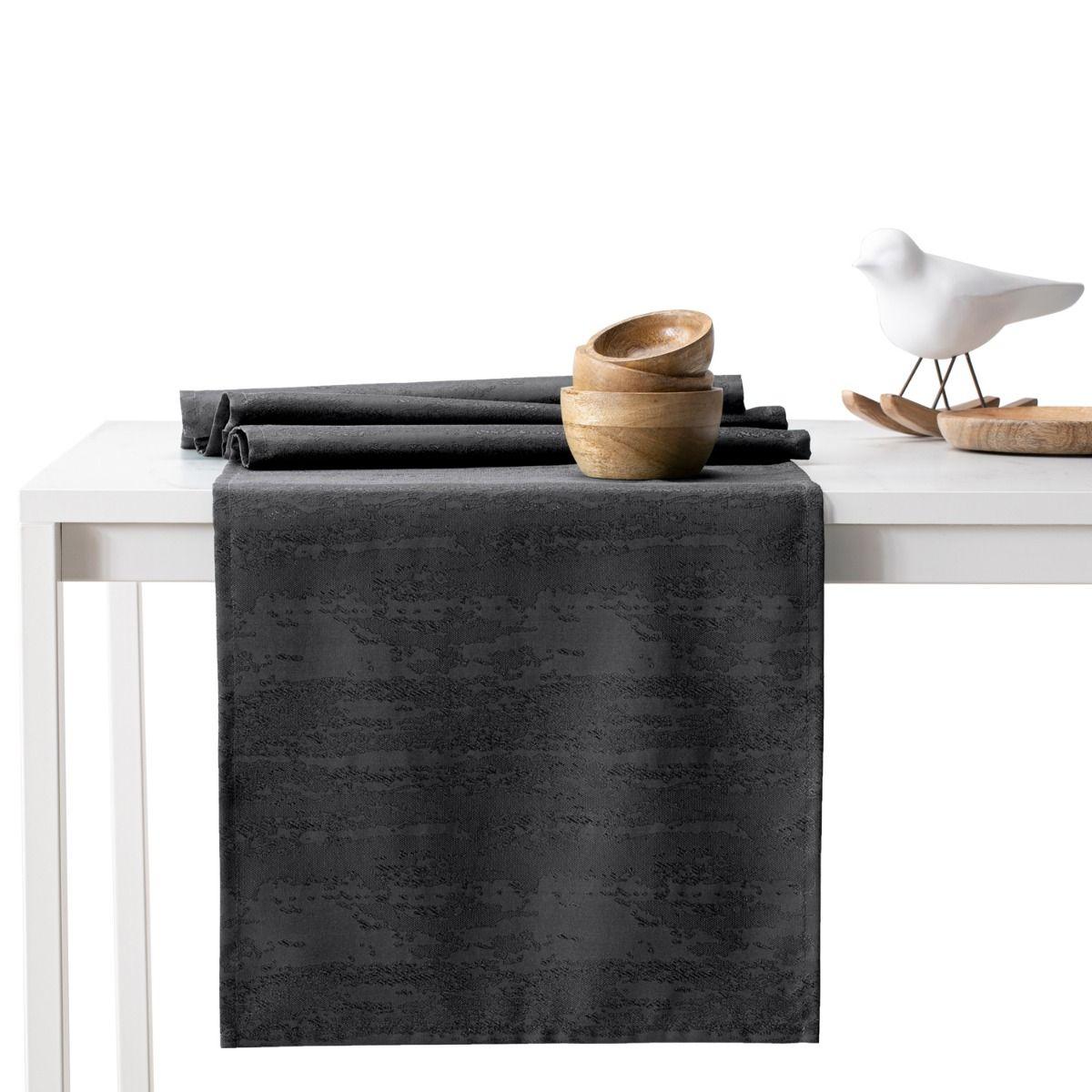 Dug sæt grafit - AmeliaHome Vesta, præget, 115×250 + 35×250