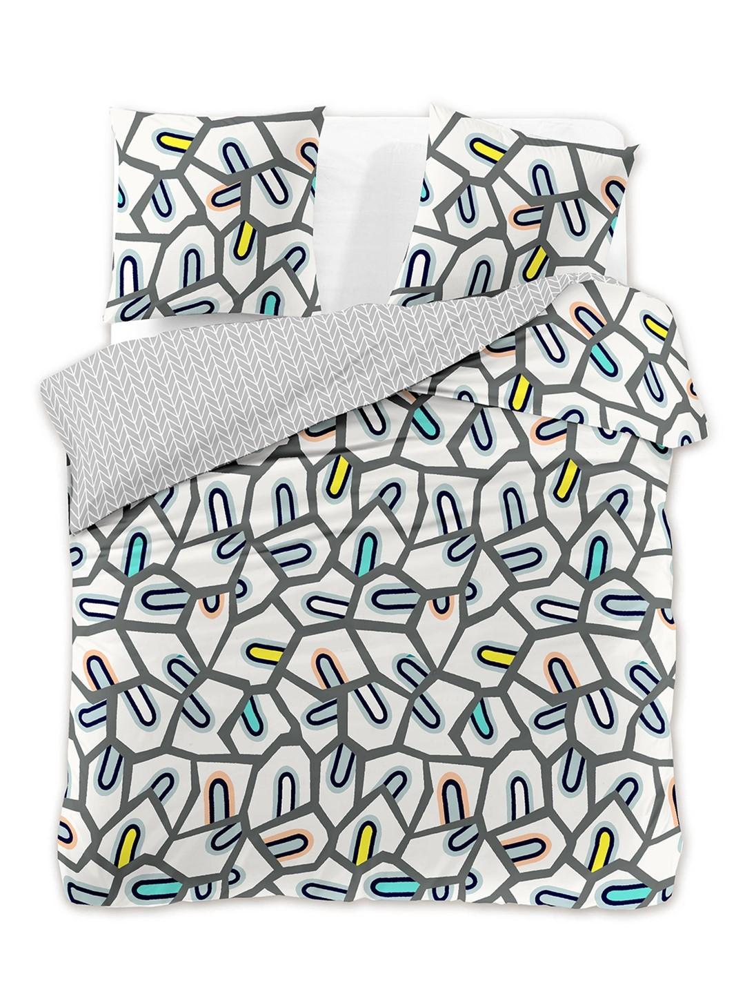 Sengetøj sæt 200x200 cm grå DecoKing Ducato, mako-satin, lynlås